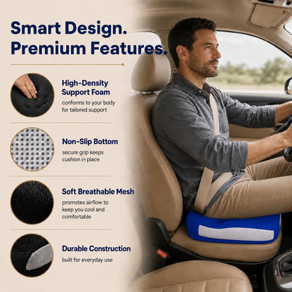 Seat Cushions for Office Chairs Wheelchair Cushion for Long Sitting Back Pain，Memory Foam Seat Car Computer Desk Chair Cushion，Coccyx Cushion for Tailbone Pain Relief Cushion Office Chair Black