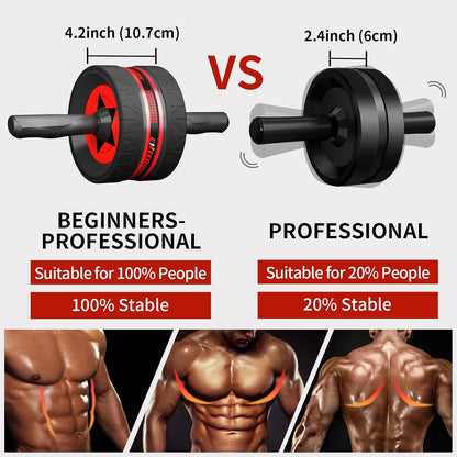 Ab Roller Wheel for Abs Workout - Abdominal Exercise Equipment with 2 Knee Pads for Home Gym, Core Strength Training, Fitness Equipment for Men & Women