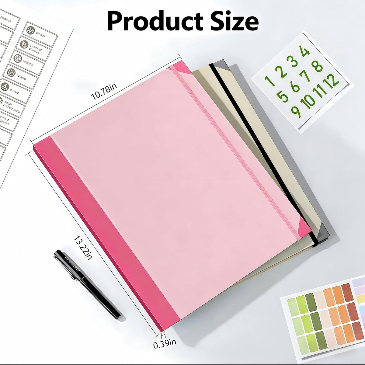 GANGZI The Life Book Document Organizer Binder (Pink)