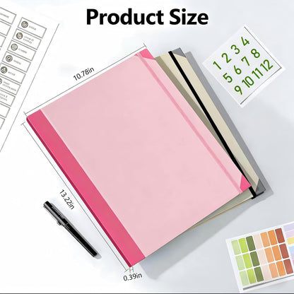 GANGZI The Life Book Document Organizer Binder (Pink)