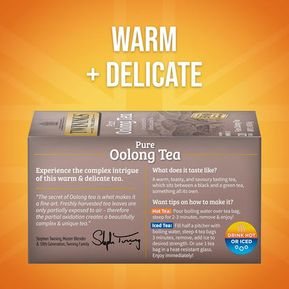 Twinings of London Pure Oolong Tea Bags, 20 Count (Pack of 6)