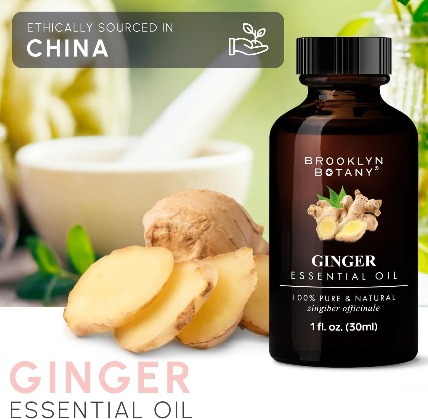 Brooklyn Botany Lavender Essential Oil - Huge 4 Fl Oz - with Glass Dropper - for Aromatherapy and Diffuser