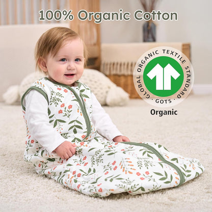 Yoofoss Baby Sleep Sack Baby Wearable Blanket 100% Cotton 2-Way Zipper Toddler Sleeping Sack