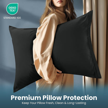 Utopia Bedding 4 Pack Pillow Protectors with Zipper Queen Size, Soft Brushed Microfiber Fabric Pillow Cases, Shrinkage and Fade Resistant Pillow Covers (White)
