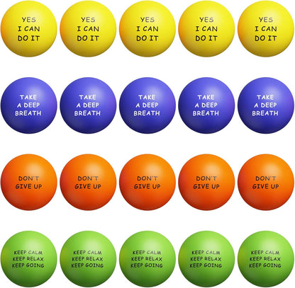 KDG Motivational Stress Balls(6 Pack) for Kids and Adults,Stress Relief Ball with Quetos to Rrelieve Anxiety and Manage Anger