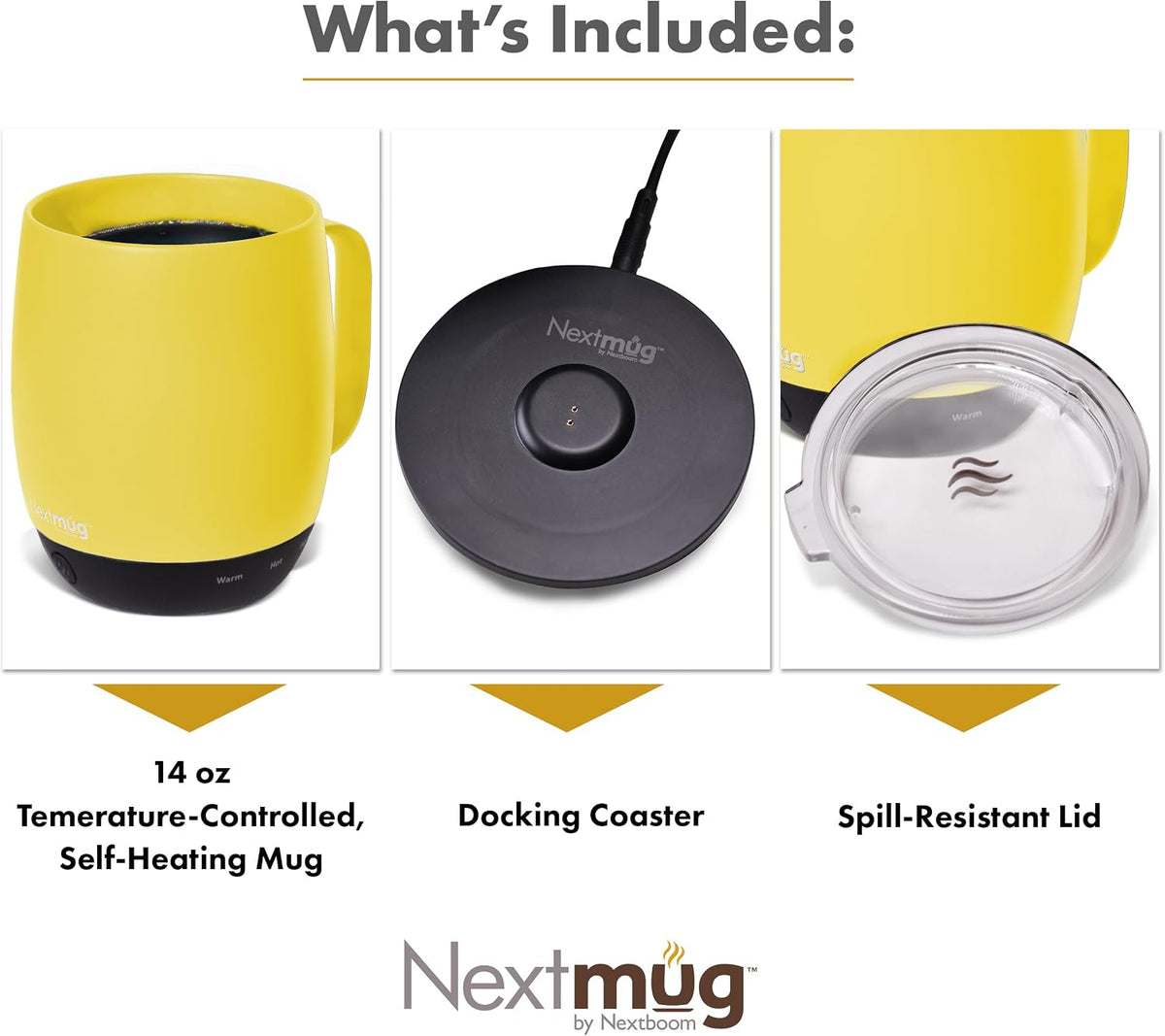 Nextmug - Temperature-Controlled, Self-Heating Coffee Mug
