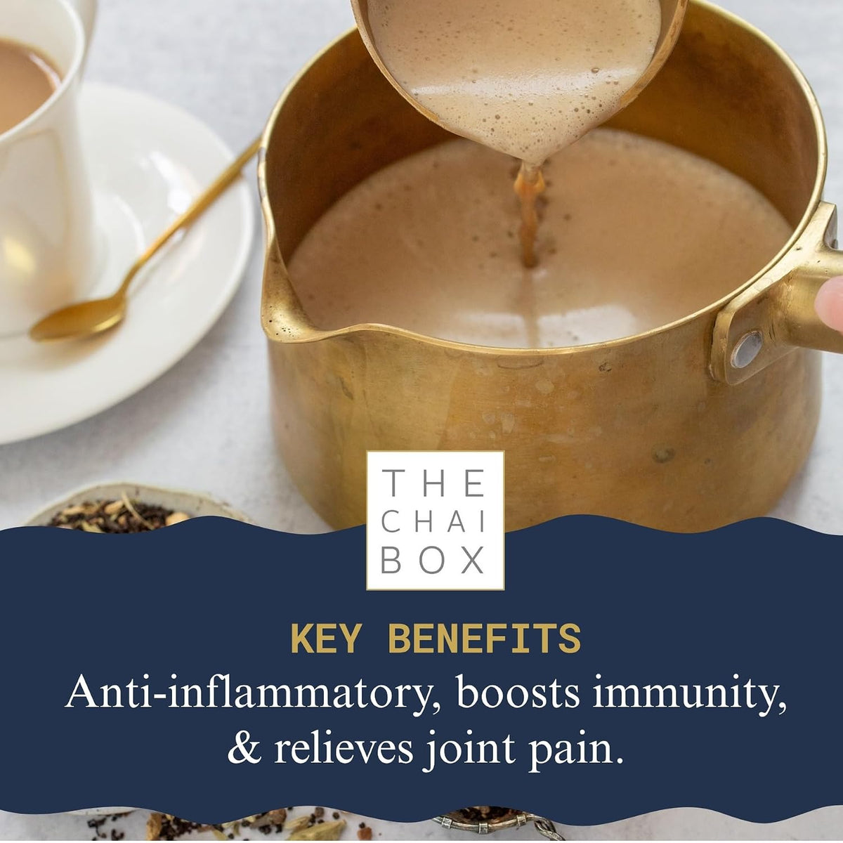 The Chai Box Traditional Coconut & Mango Chai - 100% Organic Black Tea
