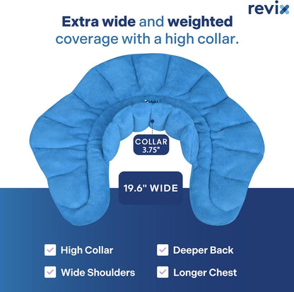 REVIX Microwave Heating Pad for Neck Shoulders and Back with Moist Heat, Weighted Microwavable Heated Neck Wrap Warmer, Scented