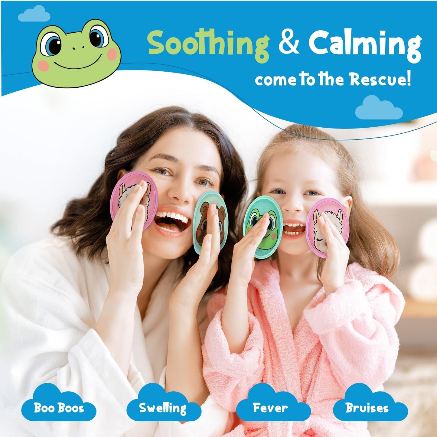 Gel Ice Pack for Injuries 2 Packs Cute Reusable Hot Cold Gel Packs