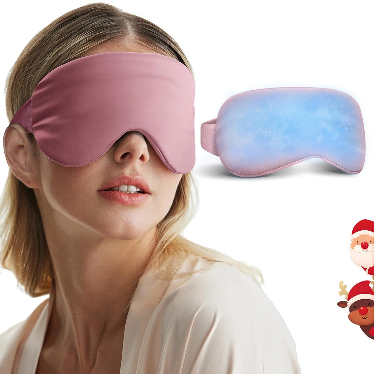 Cooling Eye Mask for Puffy Eyes: Fsa Eligible ltems Hsa, Migraines Headache Fast Relief After Surgery Care Cold Compress, Reusable Face Ice Pack Gel for Dark Circles, Gentle Weighted Sleep Mask Purple