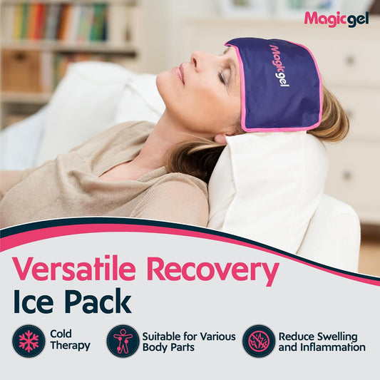 Magic Gel Ice Packs for Injuries Reusable (3 Pieces) | Flexible Wrap Around Gel Ice Pack Knees, Back, Shoulders, Arms and Legs (11" x 5.5") | Hot and Cold Compress Cold Packs for Injuries