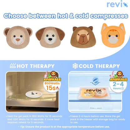 REVIX Kids Ice Packs - Reusable Gel Cold Packs for Toddlers and Babies