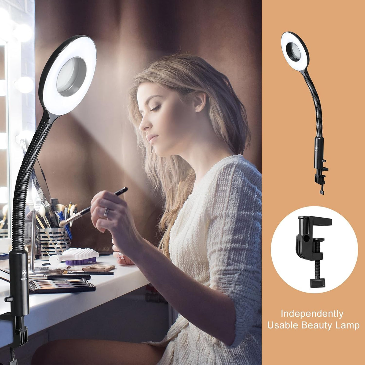 Winado 2 in 1 Facial Steamer with 5X Magnification Light, Deep Cleaning