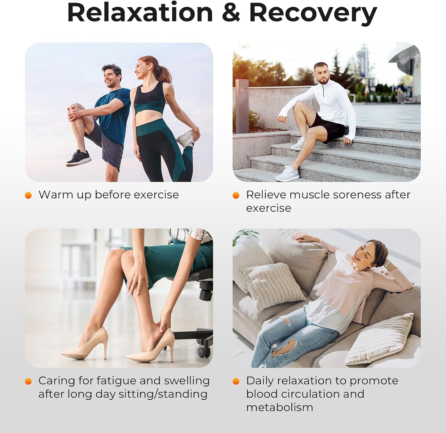 Nekteck Leg Massager for Circulation and Pain Relief, 6 Modes & 6 Intensities Air Compression Boots Helpful for Leg Swelling, Edema RLS, FSA Eligible Gifts for Mom Men Women Dad Birthday