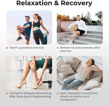 Nekteck Leg Massager for Circulation and Pain Relief, 6 Modes & 6 Intensities Air Compression Boots Helpful for Leg Swelling, Edema RLS, FSA Eligible Gifts for Mom Men Women Dad Birthday