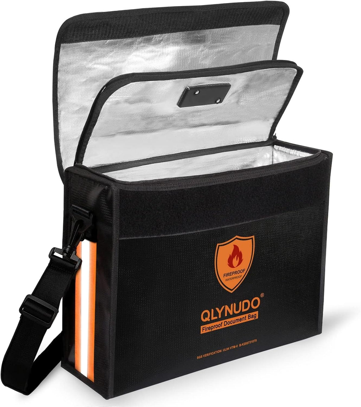 Large Fireproof Bag for Documents, Fire Safe Box for 3-Ring Binders