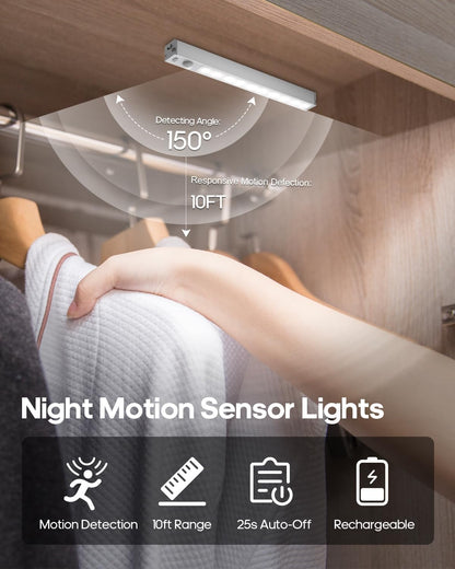GOODEA 7" Under Cabinet Lighting with Charging Station