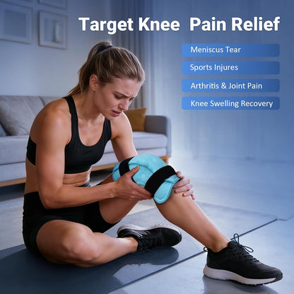 Comfytemp Knee Ice Pack Wrap for Injury Reusable Gel, FSA Eligible HSA, Knee Hot Cold Therapy for Leg Pain Relief, Replacement, Arthritis, Recovery, After Surgery, Women Gift, Fathers Day Dad Men Gift