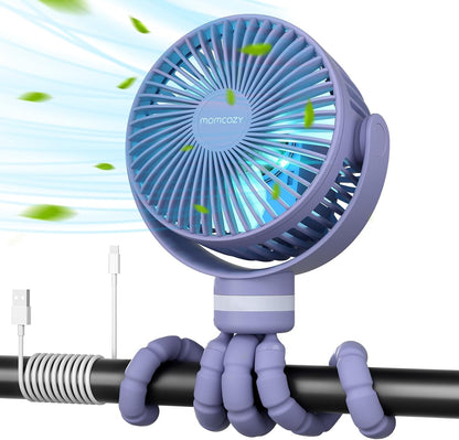 Momcozy 8000mAh Portable Stroller Fan | 27H Ultra-long Battery Life