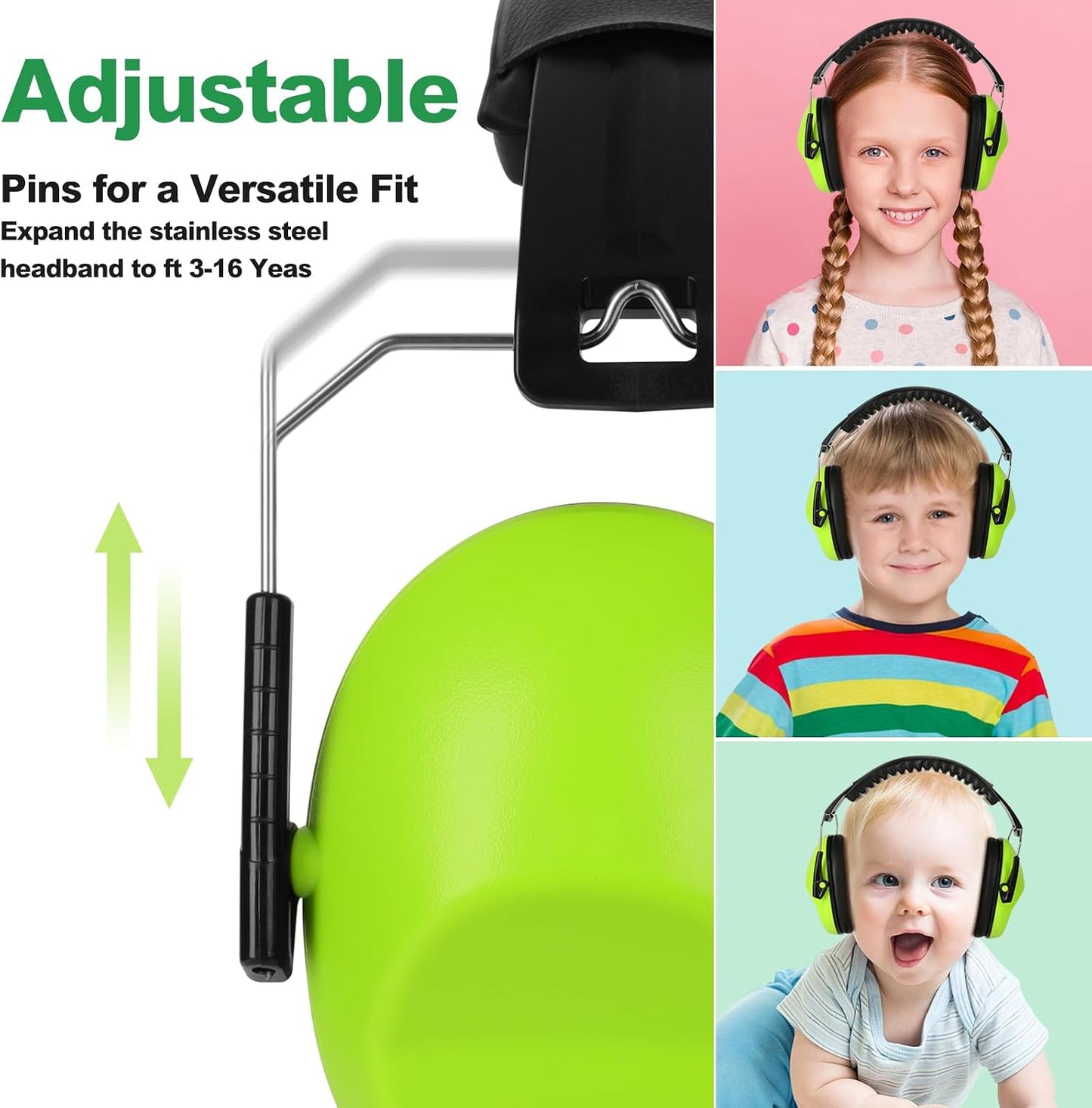 Floriogra Noise Cancelling Headphones for Kids, Kids Ear Protection 28dB SNR Noise Reduction Ear Muffs for Toddler/Children, Hearing Protection for Monster Jam, Concerts, Fireworks