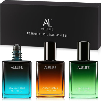 Auelife Men Essential Oils Set for Diffusers for Home, 6x10ml Scented Oil