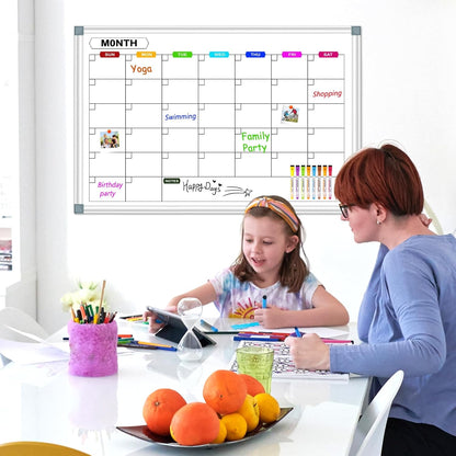 Dry Erase Board Calendar for Wall, 36" x 24" Monthly Whiteboard