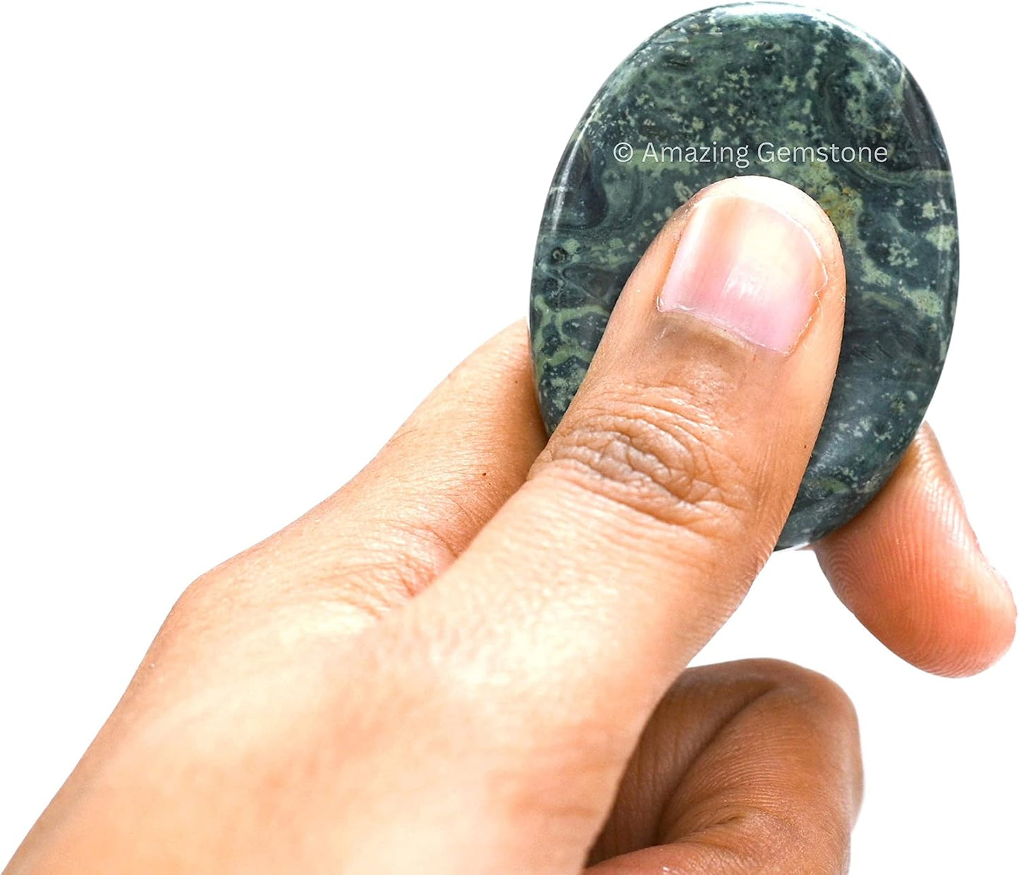 Amazing Gemstone Labradorite Thumb Worry Stone, Anxiety Stone, Healing Crystals - Piedra Crystal Fidget for Gift, Meditation, Calming, Relaxation, Stress Relief - Colors B