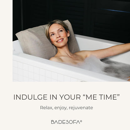 BADESOFA® Luxury Bath Pillow M in Ivory, Quick-Drying Bath Back Pillow