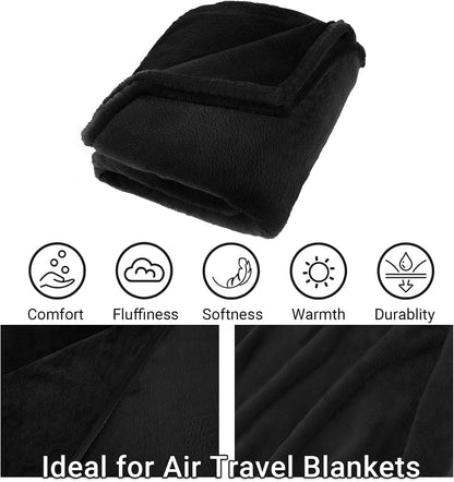 Compact Travel Blanket for Airplane, Premium Soft 2-in-1 Blanket with Pillowcase and Carry Bag, Lightweight Travel Essentials with Luggage Sleeve and Backpack Clip, Mint Green