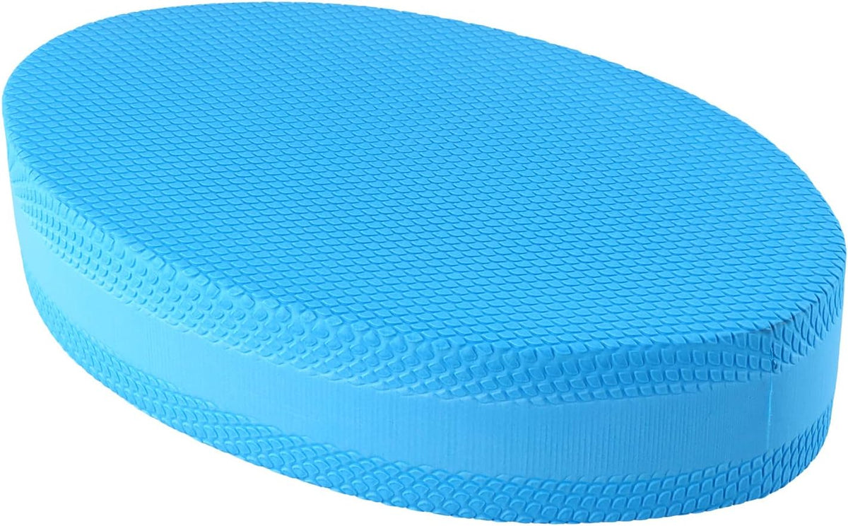 QWORK Stability Trainer Pad - Blue Foam Balance Exercise Cushion for Yoga, Pilates and Fitness - Improves Balance & Ankle Strength