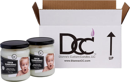 Vanilla Bean Odor Eliminating Highly Fragranced Candle - Eliminates 95% of Pet, Smoke, Food, and Other Smells Quickly - Up to 80 Hour Burn time - 12 Ounce Premium Soy Blend - Colors B