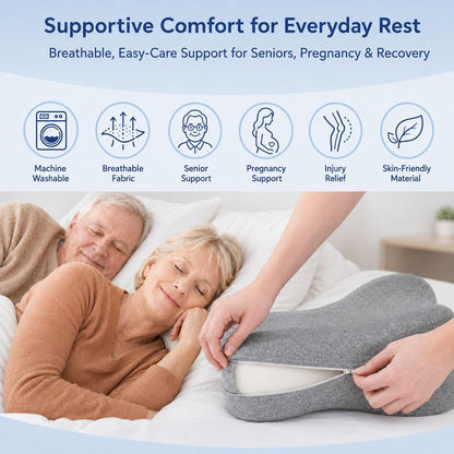 UJPFEO Knee Pillow for Side Sleepers,Leg Pillows for Sciatica,Knees,Hips,Joints Between Legs,Back Pain Relief When Side Sleeping Spine Alignment Support for Knee Surgery Recovery
