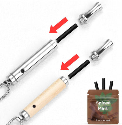 Breathing Necklace for Anxiety Adults - Adjustable Air Outlet Breathe Necklaces with Natural Flavored - Breath Free Stress Relief Device with Flavor - Meditation Gifts for Women Men