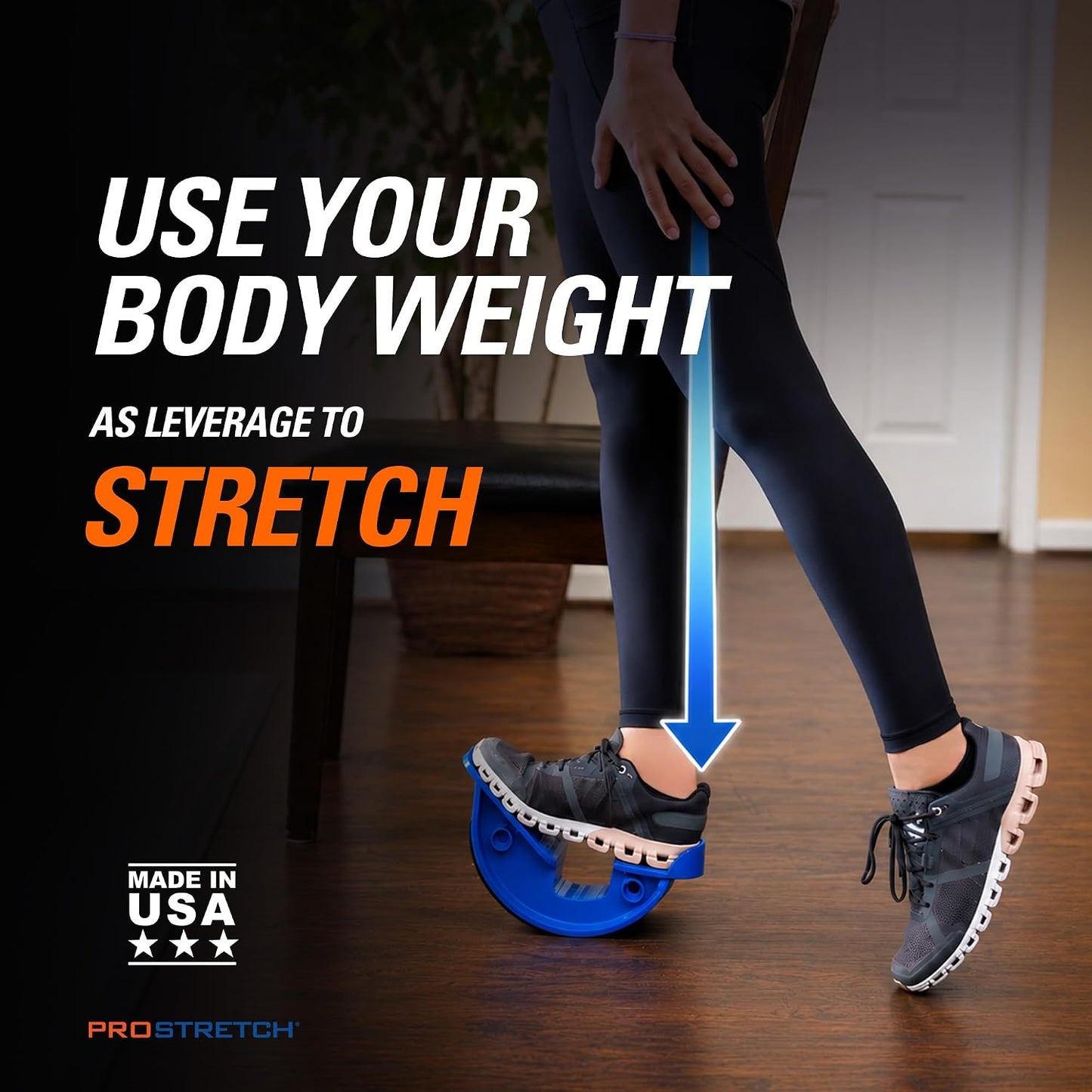 Prostretch the Original Calf Stretcher and Foot Rocker for Plantar Fasciitis, Achilles Tendonitis, and Tight Calves, Single