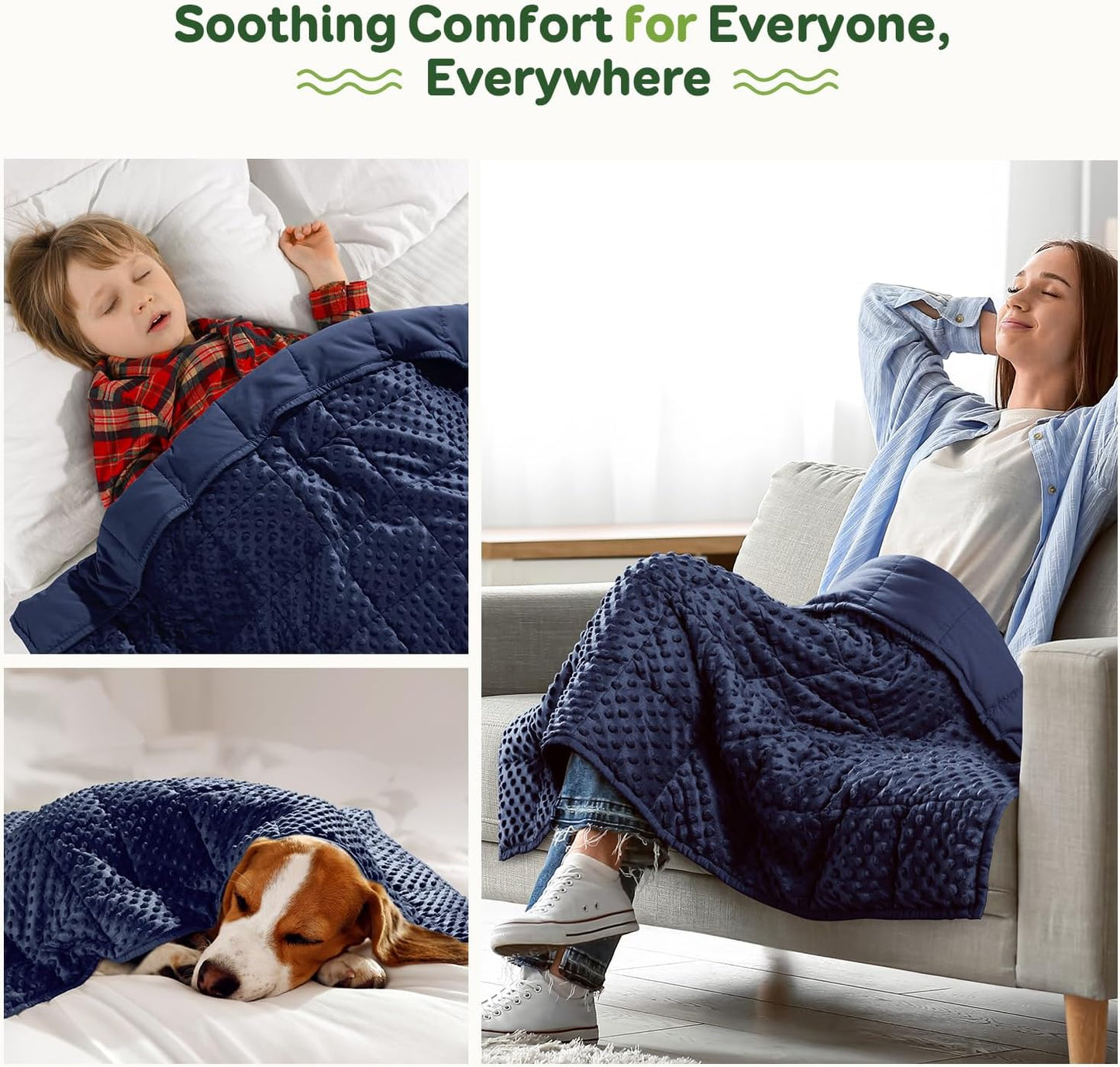 Sivio Weighted Lap Blanket, Weighted Blankets,Soft and Cozy Cooling Heavy Blanket, Calm and Nap, School and Home,2lbs 20 x 30inches, Grey