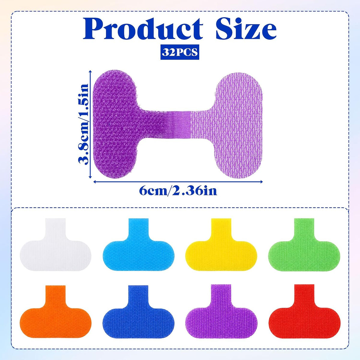 32 Pcs Cable Labels Multi-Color Write On Cord Wire Label