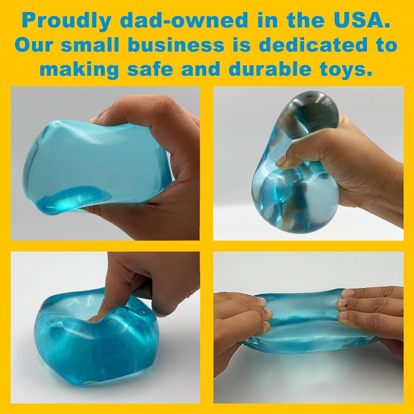 Premium Original Big Block Squeez'M Cube – 35% Larger Than The Standard Squishy Cube, Sensory Fidget Toy for Kids & Adults, Stress Relief, Focus & Play – Durable, Gift-Ready – ASTM Certified 3+