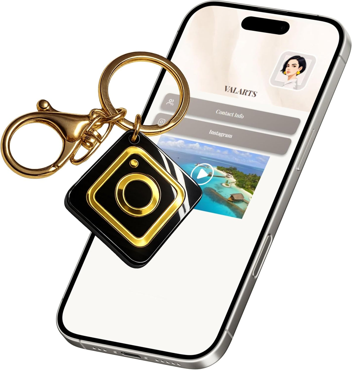 VTAG.ID NFC Digital Business Card Keychain - Tap to Share Contact & Social
