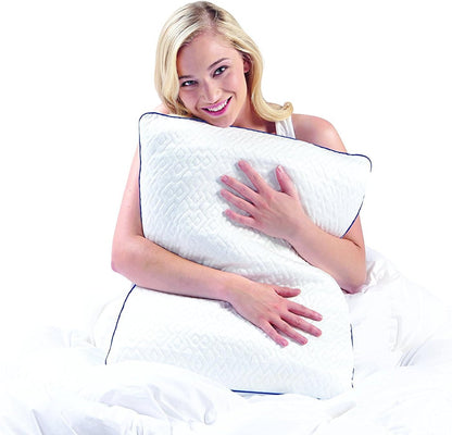 Sleep Innovations Forever Cool Gel Memory Foam Pillow, Standard (Pack of 2), White 2 Count