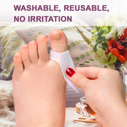 Promifun Gel Bunion Protector Shield, 10 Pack of Bunion Pads and Cushions, Bunion Guard for Big Toe, Relieve Foot Pain from Friction, Rubbing and Pressure - Clear
