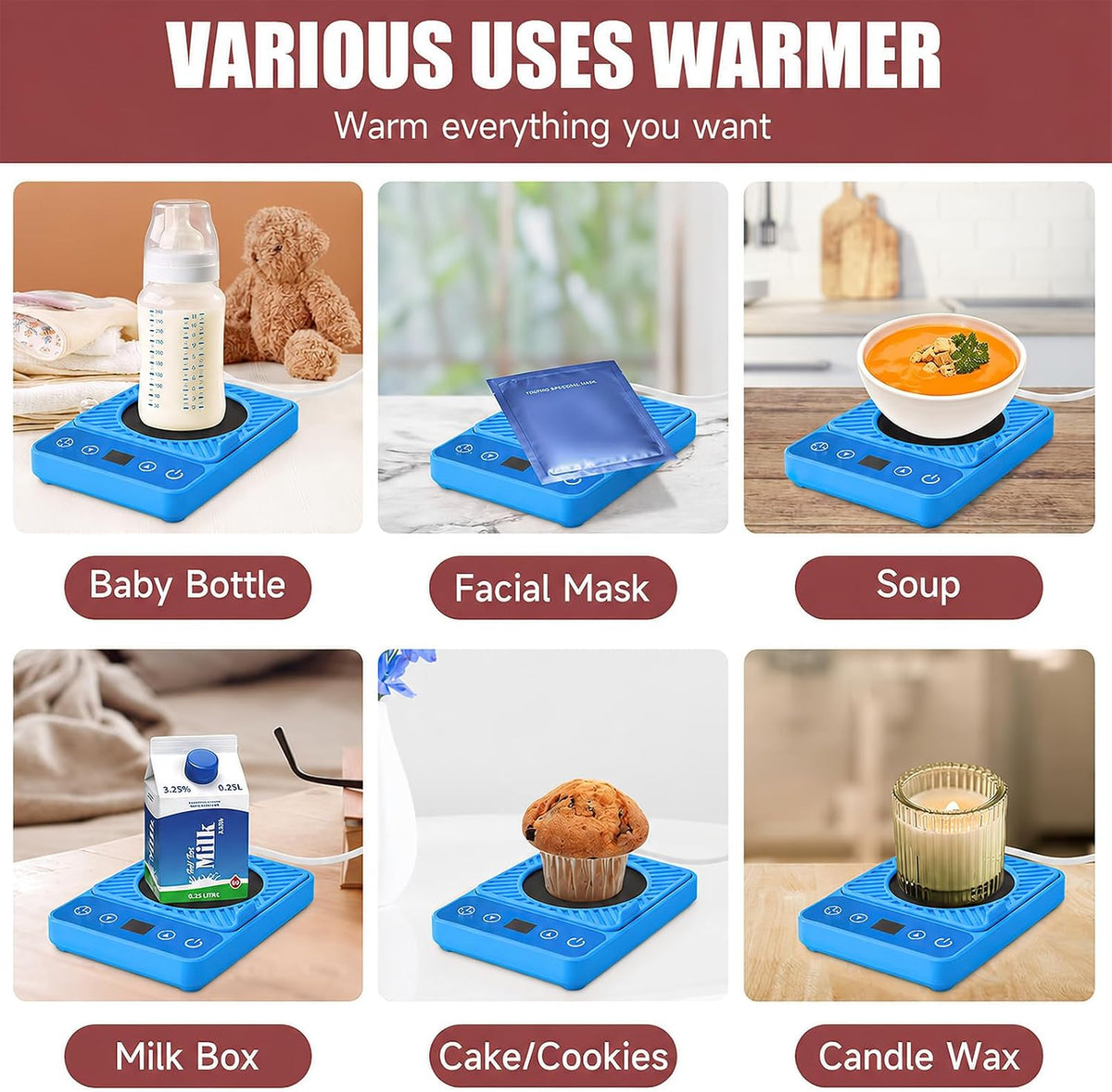 Mug Warmer - Electric Coffee Mug Warmer for Desk with Temperature Display