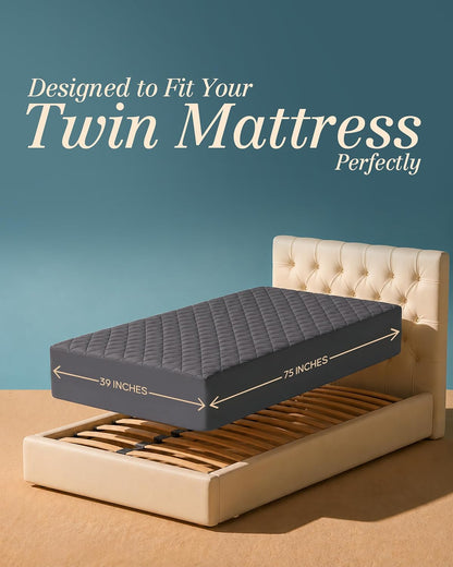 Queen Mattress Pad, Quilted Mattress Protector Topper fits 16" Deep Pocket