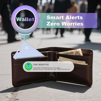 Wallet Tracker Card, Slim Rechargeable Bluetooth Item Locator, Smart Finder Compatible with Apple Find My for Wallet, Luggage, Passport, IP68 Waterproof (iOS Only) (Carbon Fiber Black)