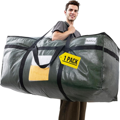 TAILI 69 Gallon Extra Large Storage Bags with Visible Window,Blue