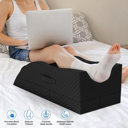 TranquilRelax Leg Elevation Pillows for After Surgery, Wedge Pillow, Grey