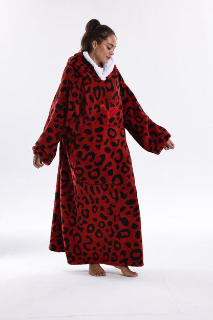 Capecage Blanket Hoodie, Long Hooded Blanket Sweatshirt as Birthday Gifts for Women Men, Long Wearable Blanket for Women Men.