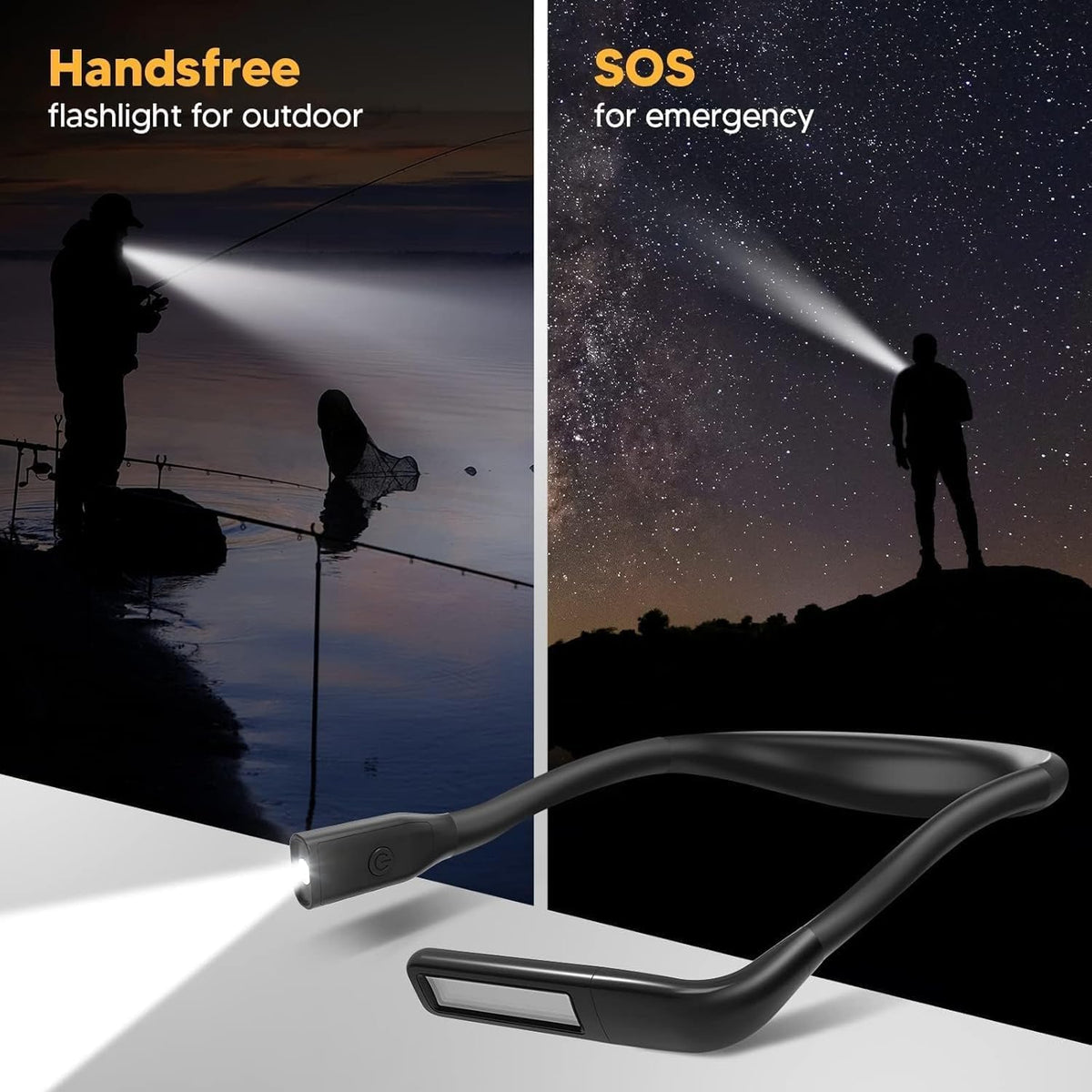 Reading Light, Rechargeable Neck Light, Stepless Dimming Book Light