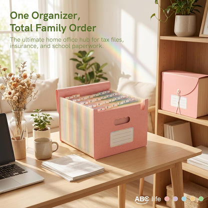 ABC life 26 Pockets Accordion File Organizer, Expanding File Folders