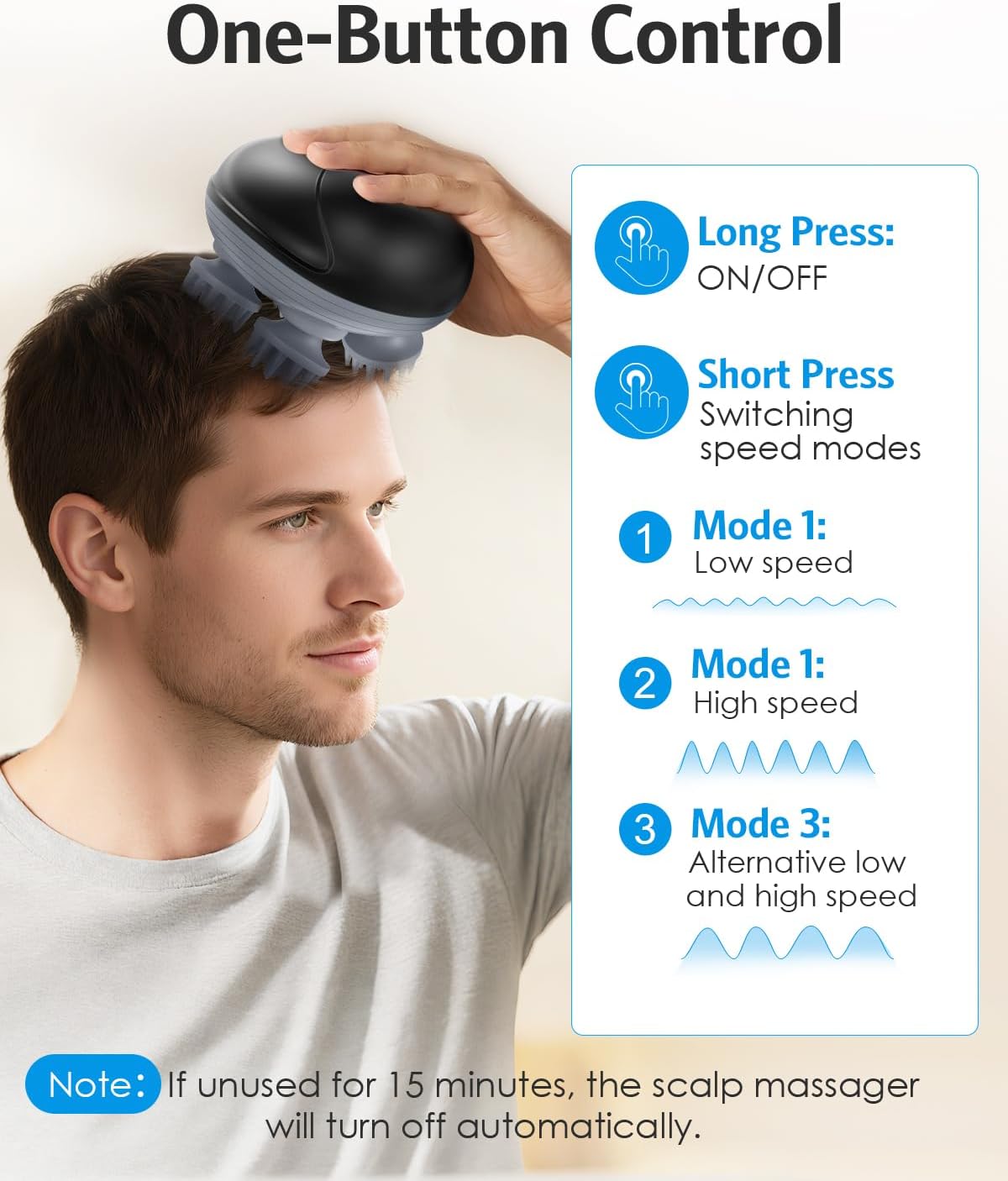 AMIR Upgraded Electric Scalp Massager, Portable Head Massager with Kneading 96 Massage Nodes, Handheld Head Scratcher Massager for Stress Relax and Pain Relief, Ideal Valentine‘s Day Gift for Her/Him