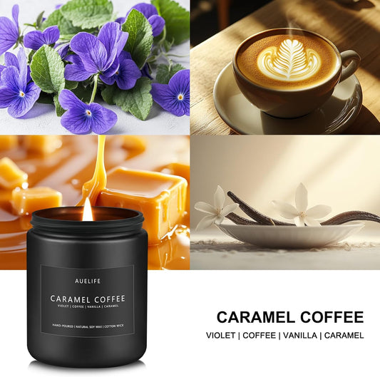 Scented Candles Set | Men Candle Set, Scented Candles for Home, Gifts for Men Aromatherapy Gift Set - 4 Pack Manly Gifts for Dad Fathers Day, Soy Candle of Leather/Smoke & Vanilla/Oak/Lavender